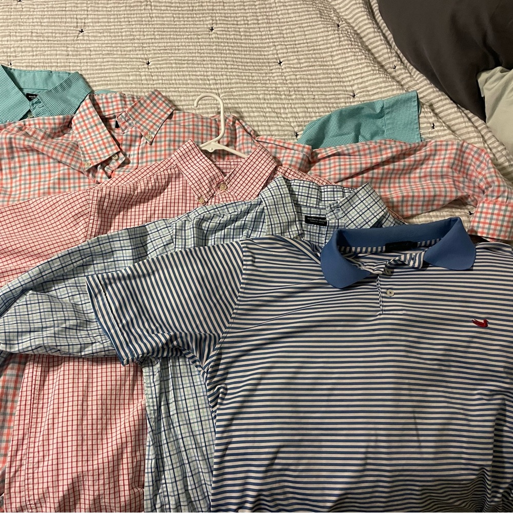 Lot of 5 Southern Marsh men’s dress shirts